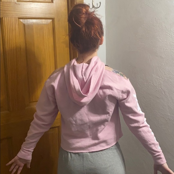 EUC VS Pink Hoodie XS+VS Stripe sparkle✨ wallet+slouch socks🧦NEW - Picture 3 of 16